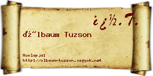 Ölbaum Tuzson névjegykártya